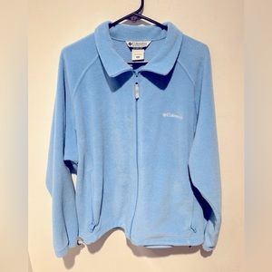 Women’s Columbia Full Zip Powder Blue Fleece Sweater XXL